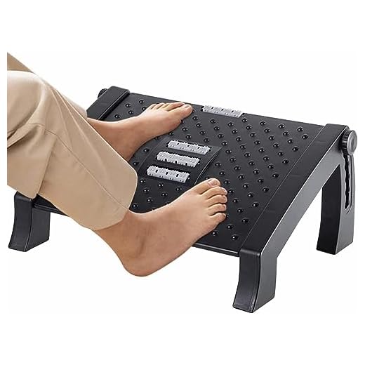 Scizor Foot Rest Under Desk at Work, 6 Height Adjustable Office Footrest with Massage Surface Under Desk Foot Stool, Pressure Relief for Comfort at Office, Home