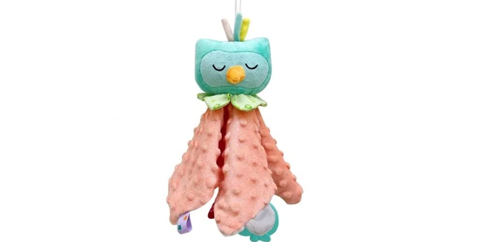 Owl Security Blanket, Soft Baby Lovey, Newborn Baby Gift for Boys or Girls, Comfort