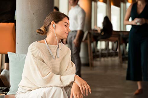 Sony Wi-1000Xm2 Industry Leading Noise Canceling Wireless Behind-Neck In Ear Headset/Headphones With Mic For Phone Call With Alexa Voice Control, Silver #TOP2