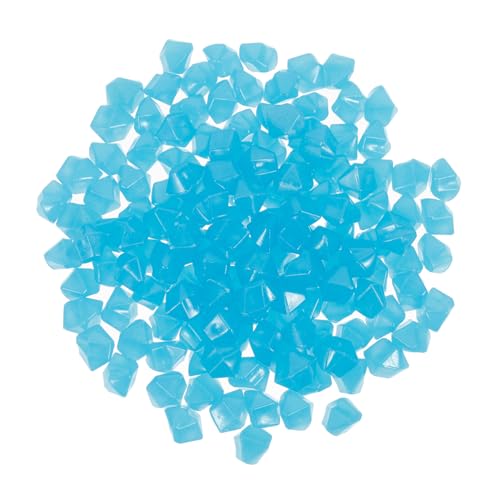CIYODO 400Pcs Glow Dark Pebbles Luminous Stones for Fish Tank Decorations Aquarium Aquascaping Garden Pathways Crafting Glow Rocks