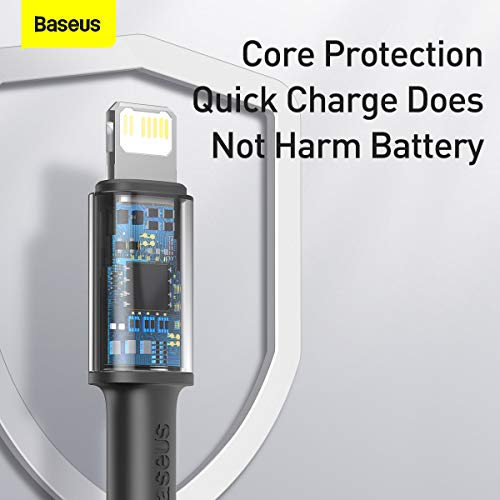 Cabo Type-C para Lightning Baseus, CATLGD-A01, High Density Braided PD 20W 2m Preto