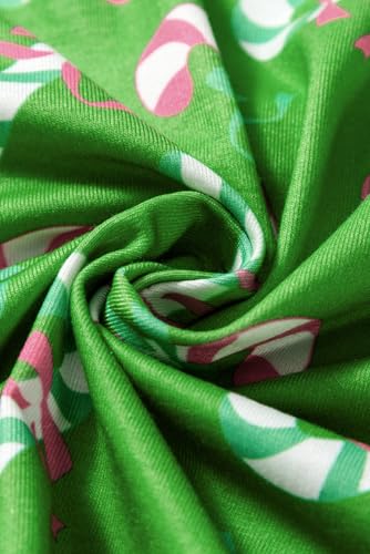 Image of KevaMolly Women Novelty Knotted Candy Cane Christmas Pajama Set