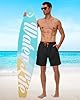 SIHOHAN Mens Swimming Shorts Long Swimming Trunks Men Quick Dry with Mesh Lining, Board Shorts with Pockets, Waterproof Lightweight, Holiday Essentials for Men Surf Black #1