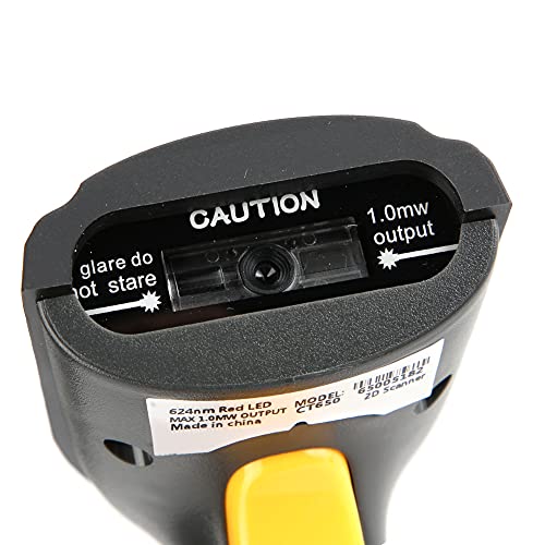 PUSOKEI Scanner de códigos de barras, scanner de código de barras USB antiderrapante, lente manual p