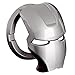 Botón de Arranque para Coche, Hillylolly Start Stop Coche Iron Man, Cubierta Boton Arranque, Start Stop Cover, Cubierta de Encendido, Accesorios de Moda para Automóviles, Textura Mecánica (Plata)
