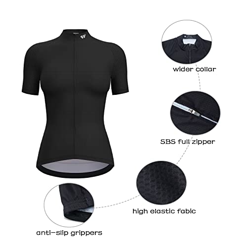 Lo.gas Camisa feminina de ciclismo de manga curta, camiseta de ciclismo de bicicleta para mulheres,