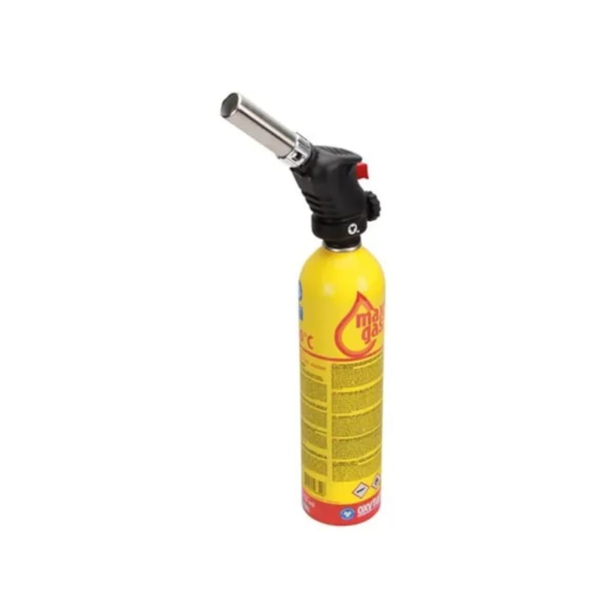 Oxyturbo Cannello Saldobrasatura con Bombola "Easylaser Kit 574150" | Microtorcia a Gas Professionale per Brasatura Dolce e Forte, Accensione Piezo, 1800-1850 °C, per Idraulici e Frigoristi