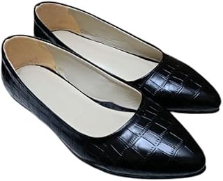 Al Baraem womens Ballerina croco flats with rubber sole with a beautiful classic accessory Ballet Flat