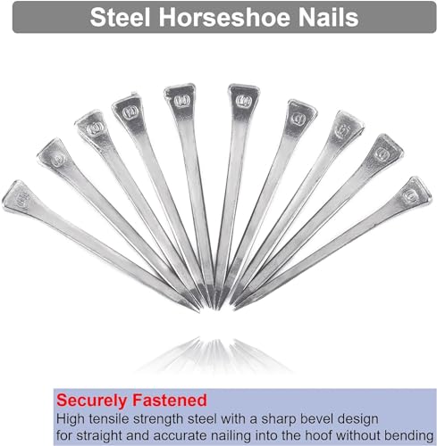 Image of KUIDAMOS 250PCS Horseshoe Nails horseshoe nails e6 Horseshoes Equipment Equestrian Sport Equipment Horse Training Supplies Tool 2.1 Inch E6 Hoof Nails for Horse Race Hoefijzernagels