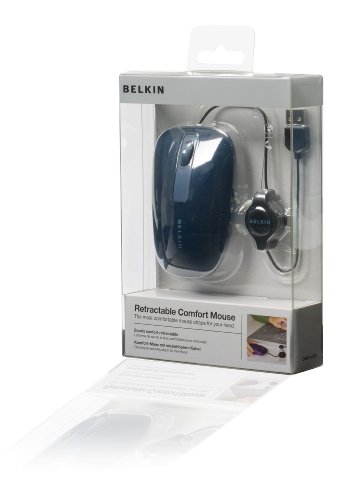 Belkin F5L051-Mdd Retractable Comfort Mouse Midnight/Dark Sky #TOP3