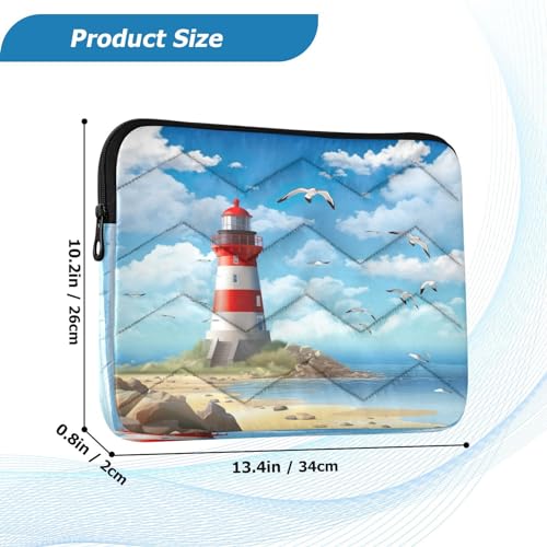Funda para portátil de 13-14 pulgadas Sunny Sky Lighthouse miniatura 3