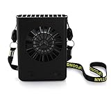 Beegoo Personal Necklace Fan Rechargeable USB Desk Fans Small Portable Handheld Fan for Watching Ball Game, Camping,Travelling,Hiking(18650 Battery Included)