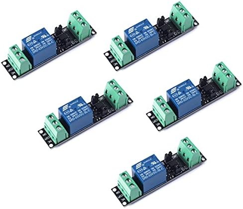 SongHe 1 Channel DC 3V Relay High Level Driver Module Optocoupler Relay Module Isolated Drive Control Board for Arduino (Pack of 5)