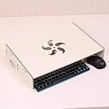 SyWood Stand avec fente clavier de câblage pour Écran d'ordinateur / ordinateur portable (noir)