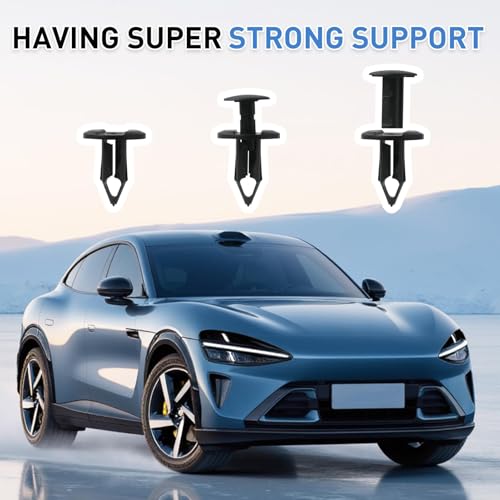 Clips de plástico Remache de 8mm, 30 Piezas Clips de Fijación para Coche, Clip de Retención Tipo Empuje, Rivet Trim Clamp para Coche, Auto - imagen 6