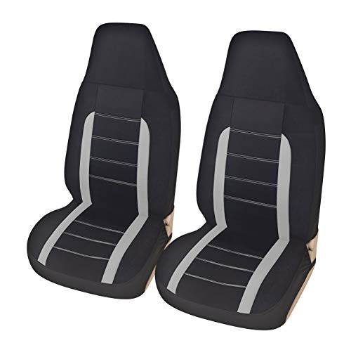 AUTOYOUTH Auto Car Front Seat Covers Bucket Seat Cover Automotive Universal Fit Seat Covers Car Chair Cover Sit Cover for Car Auto Parts Motor Trend Car Seat Accessories - Gray