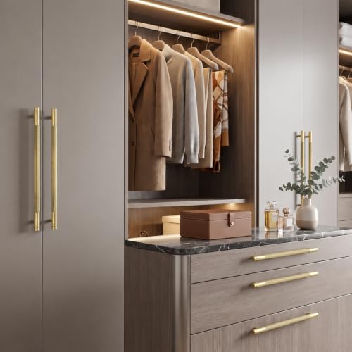 khtumeware 5 Pack 12 Inch(305mm) Aluminum Handles Knurled Gold Cabinet Pulls Drawer Pulls Kitchen Hardware Kitchen Handles for Cabinets Cupboard Handles by khtumeware - Used condition - Image 4