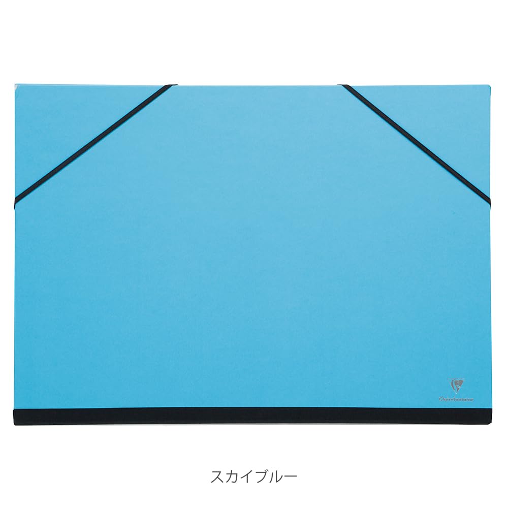 Clairefontaine 144707C - Cartella Portadisegni chiusura con elastico 37x52 cm, Turchese