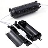 PALARINE 2 Pack Black Outdoor Extension Cord Cover Waterproof, Weather-Resistant Electric Cord Cover, Outdoor Plug and Holiday Lights Protector for Halloween, Christmas