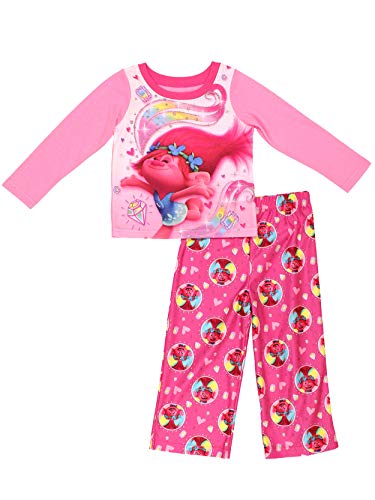 DreamWorks Trolls Poppy Toddler Girls Long Sleeve Pajamas Set (6, Pink/Multi)