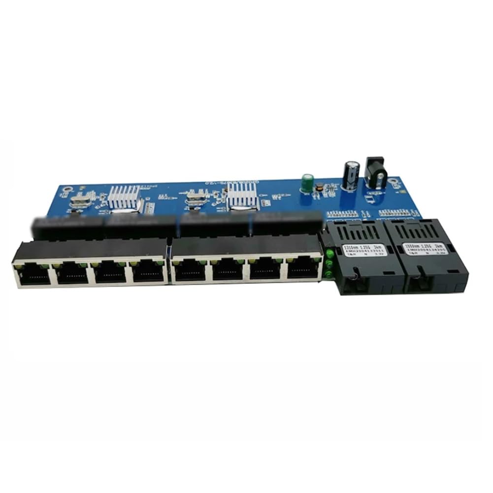 3 . 10/100/1000M gigabitowy przełącznik Ethernet światłowodowy konwerter mediów PCBA 8 RJ45 UTP i 2 SC Fiber Port Board PCB łatwa instalacja łatwa w użyciu