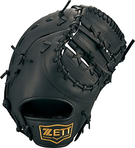 ZETT BSFB56923A Soft Baseball and Soft Catcher/First Mitt, Litex, for Left Throw, Black (1900)
