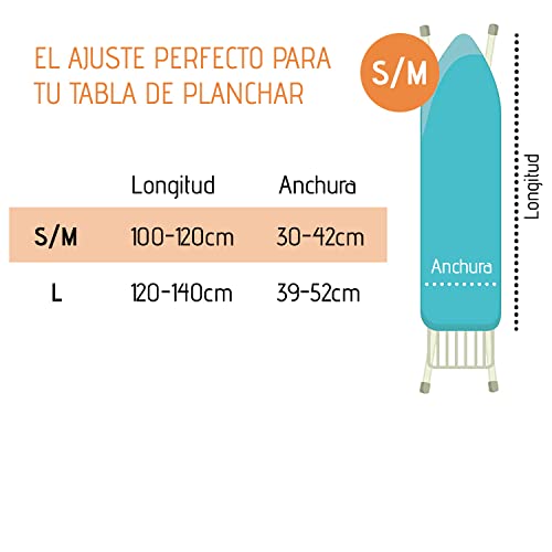 Funda para Tabla de Planchar (Tamaño M) | Universal hasta máx. de 120x40 cm | Funda de Planchar para Planchado Rápido y Fácil | Made in EU | Apta para Centro de Planchado | Rosa - imagen 4