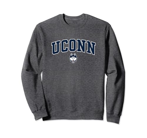 Connecticut Huskies Arch Over Dark Heather Sweatshirt