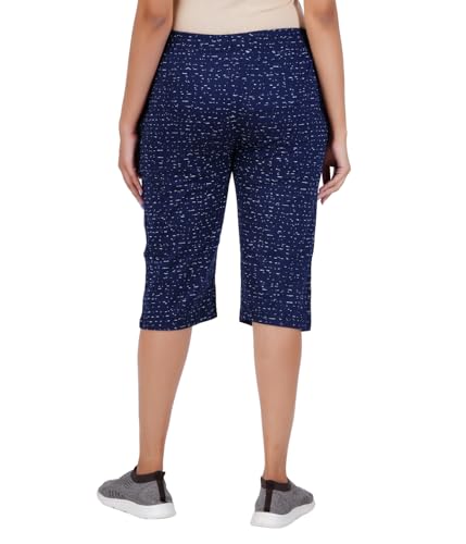 Image of FEEL TRACK Women Cotton Regular Fit Printed Capri (Pack of 1)