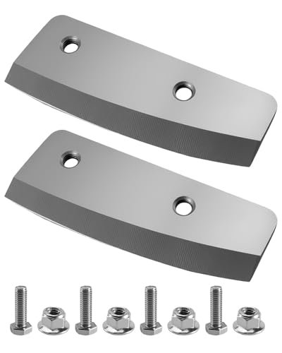 HZSIFU 6-Inch Ice Auger Flat Blades Compatible with Eskimo and Strikemaster, 2 Pack Straight Blades with Bolts and Nuts for Hand Ice Augers