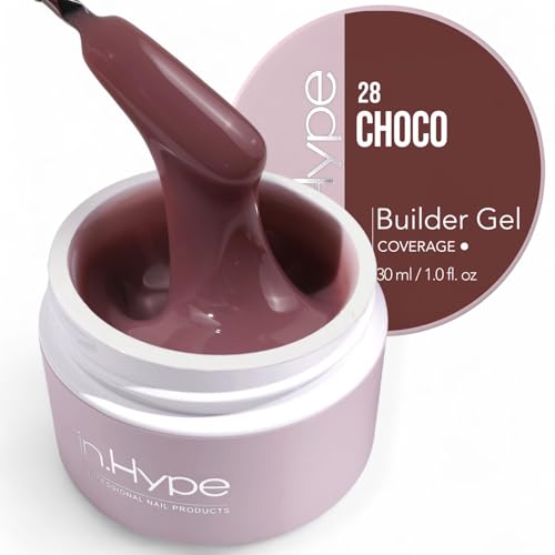 IN.HYPE UV/LED Camouflage Hard/Builder Gel for Nail Extension/Strengthening/Overlays (Choco)