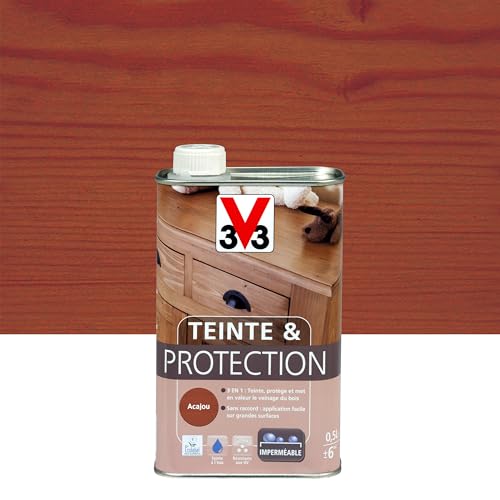 V33 Teinte & protection meubles et boiseries, Acajou 0,5L