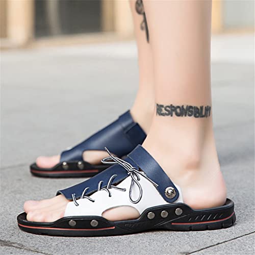 Men Sandals Classic Men Shoes Slippers Soft Sandals Comfortable Walking Footwear Outdoor Beach Sandals(Full Black,6.5code)2