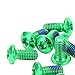 RiToEasysports Disc Brake Rotor Bolts Screws, 12 Pcs Alloy Steel Disc Rotor Screws (Green