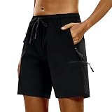 LXNMGO Women's 7" Hiking Shorts Quick Dry Lightweight Cargo Pockets Outdoor Summer Golf Athletic Sho