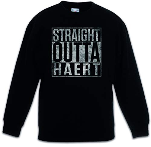 Sweat-shirt à capuche Straight Outta Haert pullover noir filles garçons