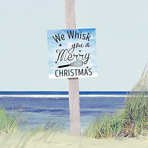 Plaque murale en bois rétro suspendre décoration maison Noël 35cm