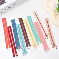 HMCEY 20 Stück Reisverschluss Endloses 30 cm,Bunte Reißverschlüss Nähen,Tasche Reissverschluss Zipper Resin,Endlosreissverschluss Kleidung,Diy Reißverschluss mit Metall Ringzieher für Bettwäsche – Ansicht 6