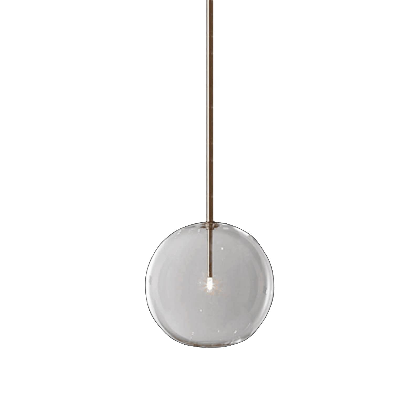 Lampe suspendue en verre soufflé à la main pour îlot de cuisine