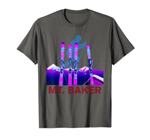 Mt. Baker - Esquí y snowboard retro de los años 90 Camiseta