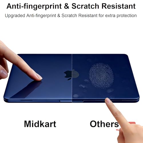Image of Midkart Matte Finish Case Compatible with MacBook Neo 13 inch 2026 Release Model A3404 A18 Pro Chip Ultra Thin 3 in 1 Kit Exact Fit Fingerprints Resistant Protective Hard Shell Cover, Indigo Clear