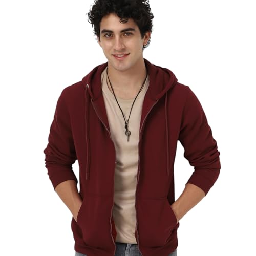 Image of Neostreak Men's Cotton Hooded Neck Zippered Sweatshirt