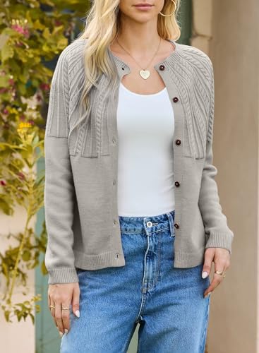 Image of Dokotoo Cardigan Sweaters for Women 2026 Fall Outfits Long Sleeve Sweaters