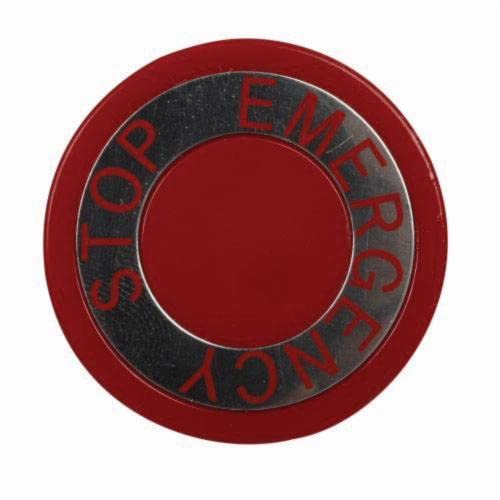 10250T Heavy Duty Push Pull Operator Button, 40 mm, Round, Emergency Stop Legend, Plastic/Die Cast Zinc