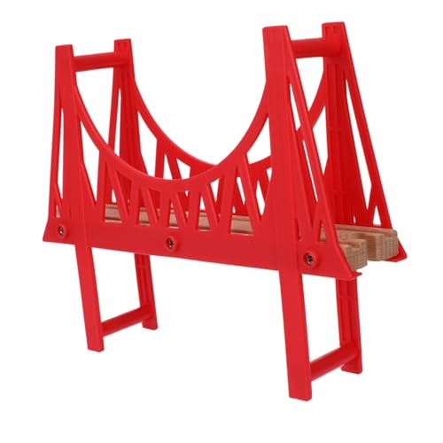 ARTIBETTER Wooden Train Bridge Accessories Detachable Suspension Bridge for Wooden Train Tracks Easy Assembly Railway Playset for Home and School