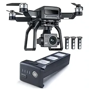 DARK FOGG Foldable GPS 75 Mins Foldable 4K Drone with Brushless Motor Inbuilt, HD Camera, 3-Aix Gimbal + Bwine Drone Battery Replacement for F7, 11.1V 2600mAh/28.86Wh