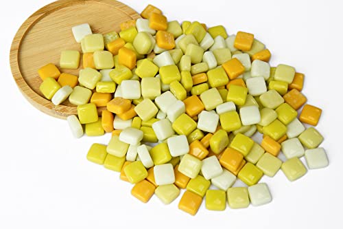 200 Pieces Glass Mosaic Tiles Colorful Square Tile Bulk Piece For Crafts Home Diy Decoration Gifts Supplies In 6 Colors Series #TOP2