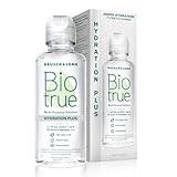 Biotrue Hydration Plus Contact Lens Solution, Multi-Purpose for Soft Lenses, Hydrates with Hyaluronan, Cleans, Clears, and Disinfects for All-Day Comfort, 4 Fl Oz (Pack of 1)