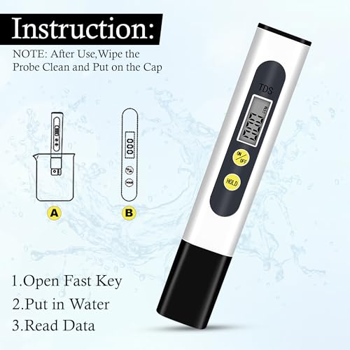 Image of GLUN Pre-Calibrated Pen Type Digital LCD TDS Meter Tester for Water Quality Testing (Ppm)
