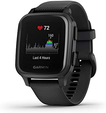 Garmin Venu Sq Music Edition GPS Smartwatch with All-day Health Monitoring and Fitness Features, Built-in Sports Apps and More, Black with Slate Bezel (Renewed)